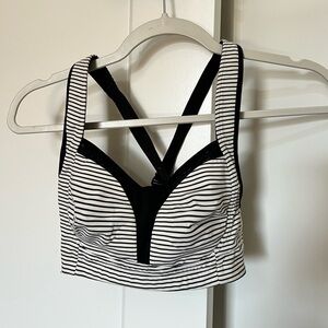 Lululemon Striped Black and White Sports Bra